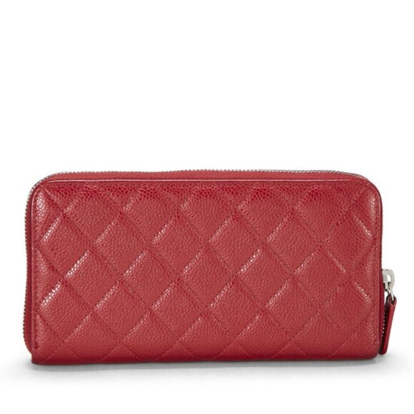 Authentic Chanel Caviar Leather Zip-Around Wallet - Picture 3 of 4